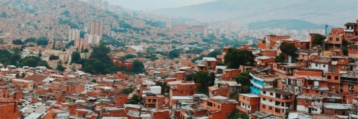 City scape of the city of Medellin Colombia