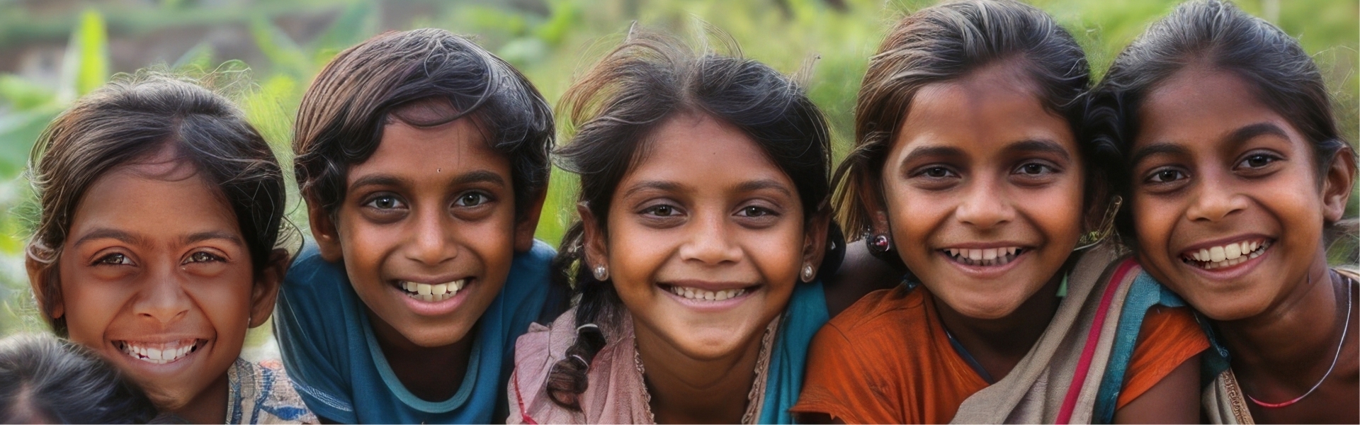 Faces of young Sri Lankan children